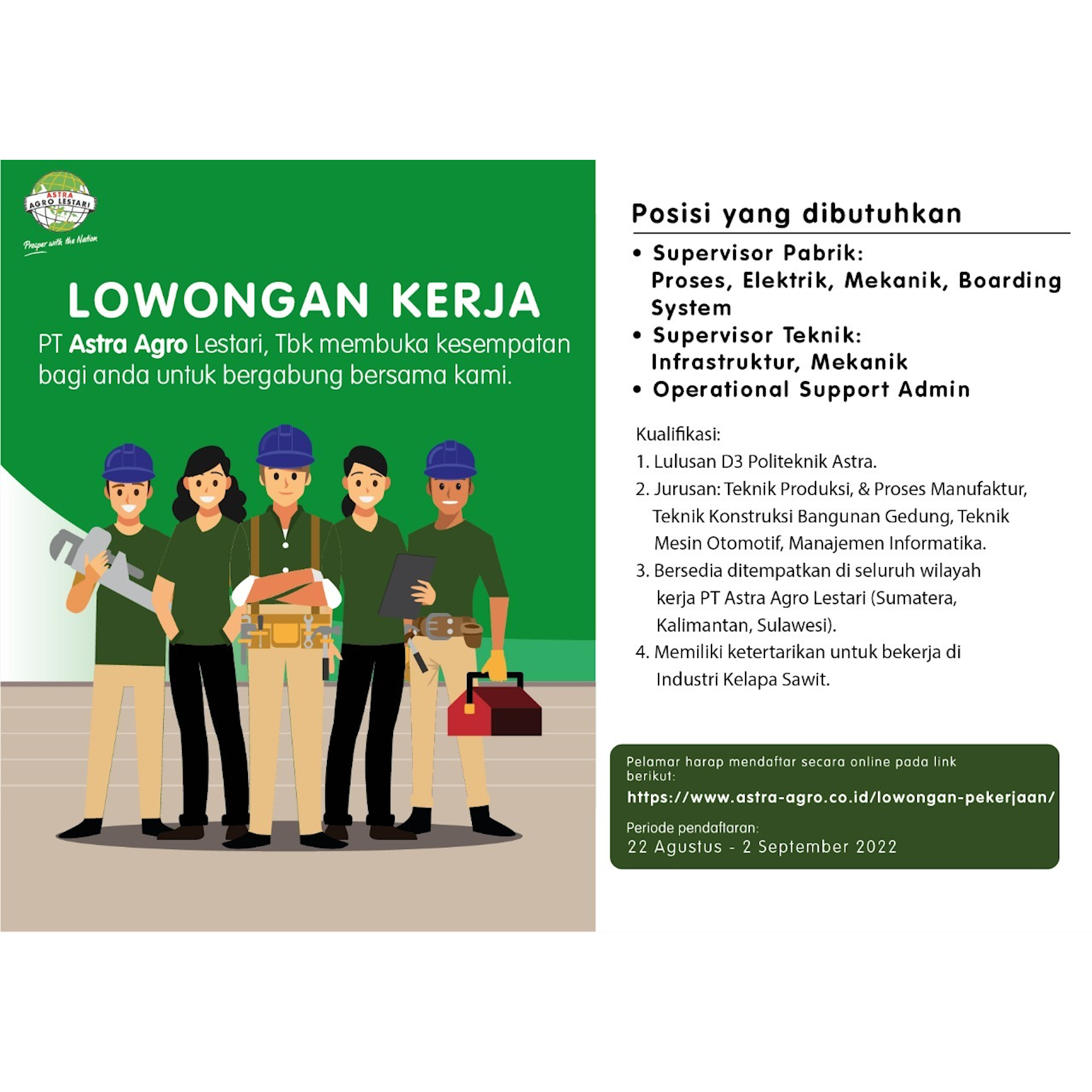 Lowongan Pekerjaan – Astra Agro Lestari